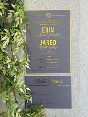 Foil Printed Wedding Invitations