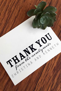 After the Wedding Thank You Card Printing