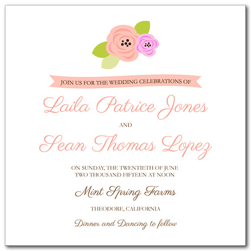 A Bloomed Occasion Wedding Invitation