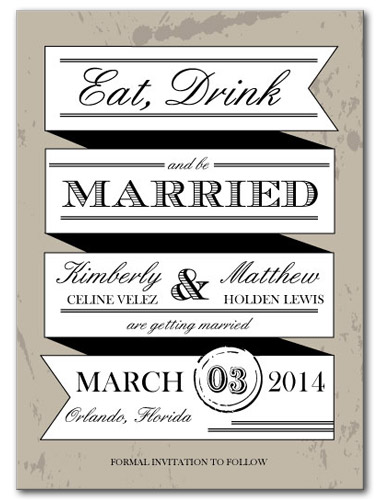 A Dazzling Mix Save the Date Card