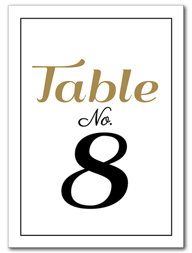 A Festive Event Table Number