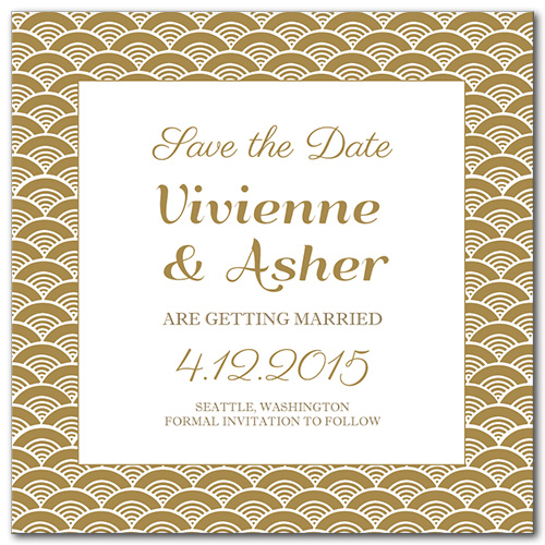 A Festive Event Square Save the Date Card