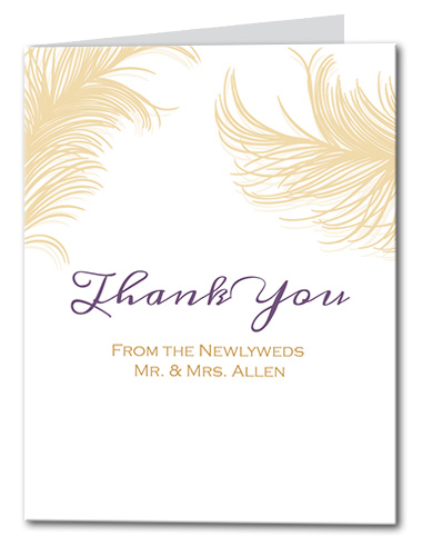 Airy Feathers Thank You Card