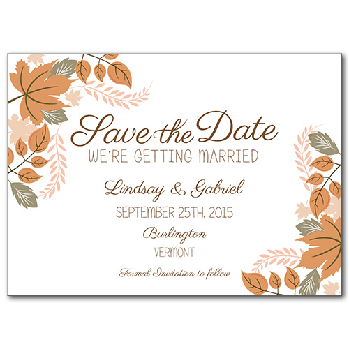 Amazing Autumn Save the Date Card