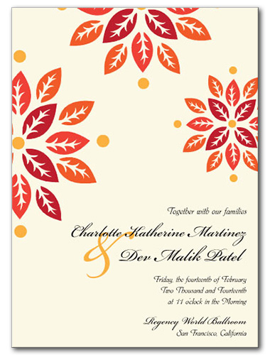 Autumn Bloom Wedding Invitation