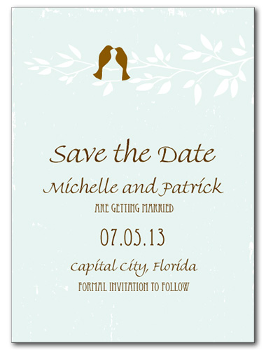 Birds of a Feather Save the Date Card