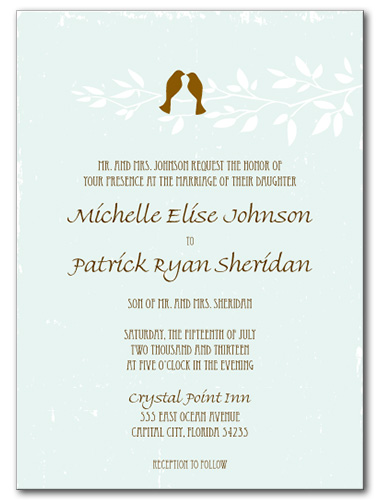 Birds of a Feather Wedding Invitation