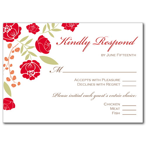 Blissful Bouquet Response Card