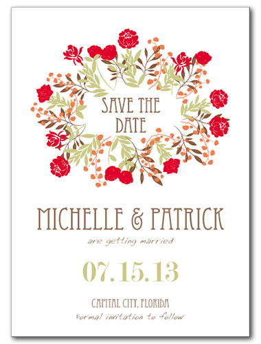 Blissful Bouquet Save the Date Card