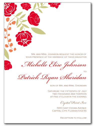 Blissful Bouquet Wedding Invitation