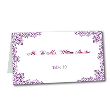 Blue Violet Table Card