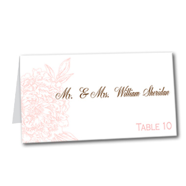 Blushed Blossom Table Card