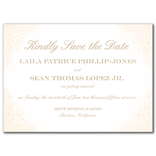 Blushed Rose Save the Date Card