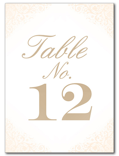 Blushed Rose Table Number 