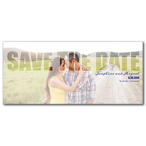 Brilliantly Sheer Save the Date Card