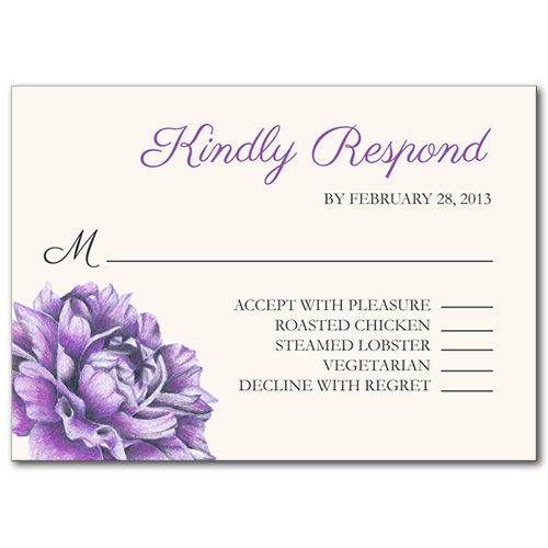 Charming Floral Response Card