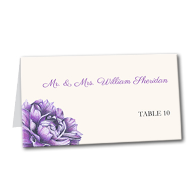 Charming Floral Table Card