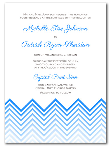 Chevron Chic Wedding Invitation