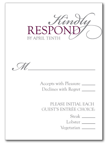 Classic Soiree Response Card