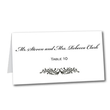 Classic Vines Table Card
