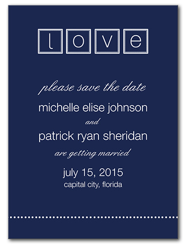 Contemporary Love Save the Date