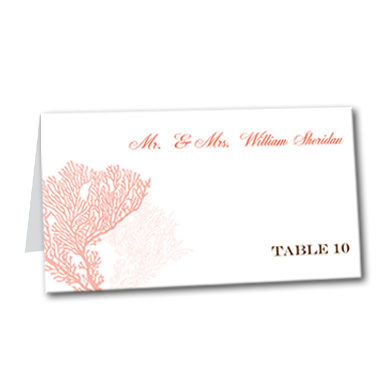 Coral Delight Table Card