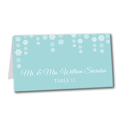 Dazzling Snowflakes Table Card