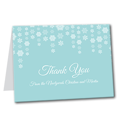 Dazzling Snowflakes Thank You Card