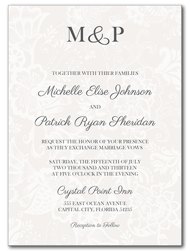 Decadent Monogram Wedding Invitation