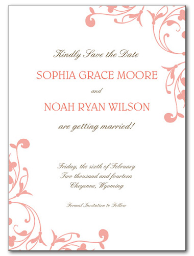 Delicate Destiny Save the Date Card