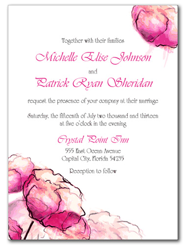 Dreamy Watercolor Wedding Invitation