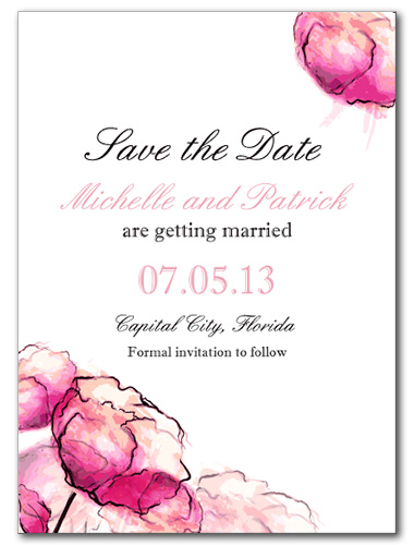 Dreamy Watercolor Save the Date Card