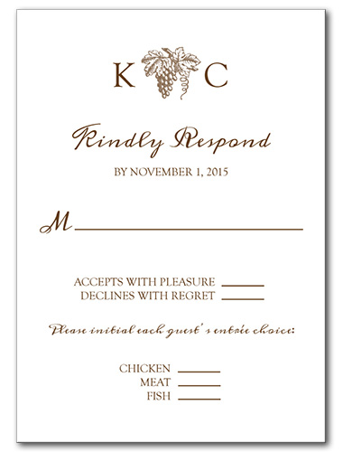 Elegant Vineyard Response Card
