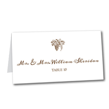 Elegant Vineyard Table Card