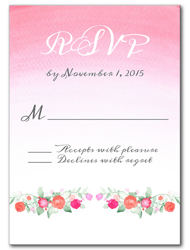 Faded Florals Response Card