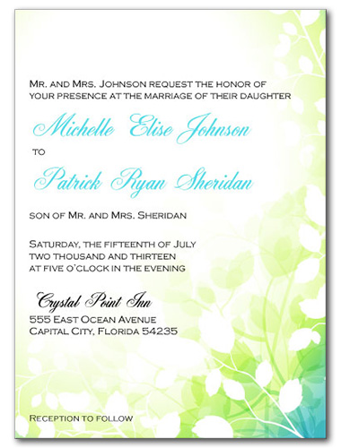 Fairy Forest Wedding Invitation