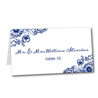 Fine China Table Card