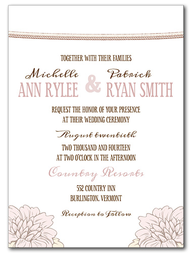 Floral Bloom Wedding Invitation