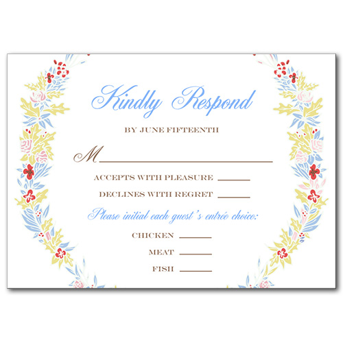Floral Bound Response Card