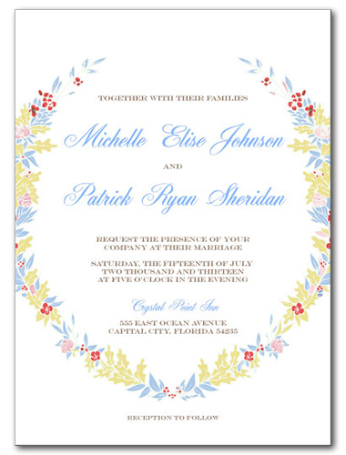 Floral Bound Wedding Invitation