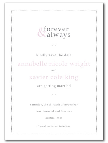 Forever and Always Save the Date Card