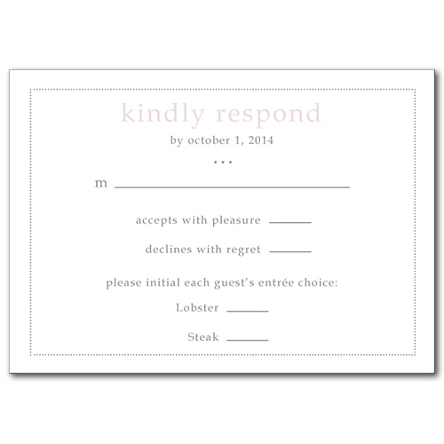 Forever and Always Response Card
