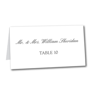 Formal Attire Table Card