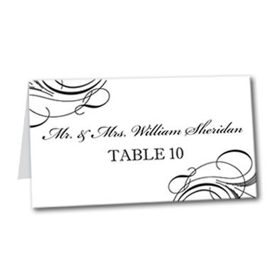 Formal Flourish Table Card