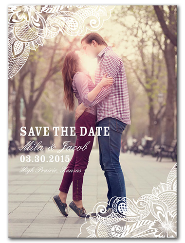 Framed Lace Save the Date