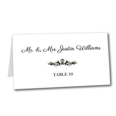 French Label Table Card