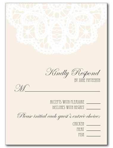 French Lace Response Card
