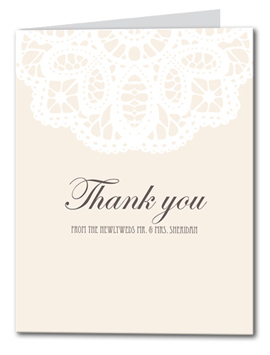 French Lace Thank You Card