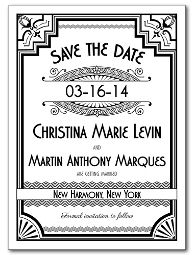 Getting Gatsby Save the Date Card