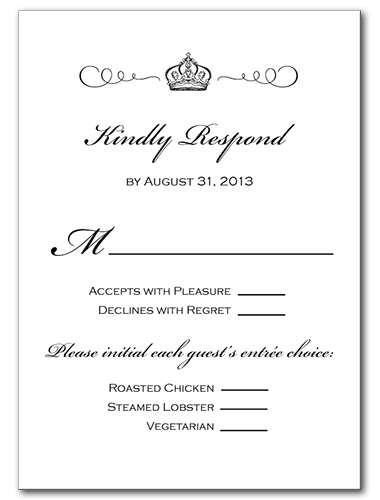 Grand Occasion Response Card